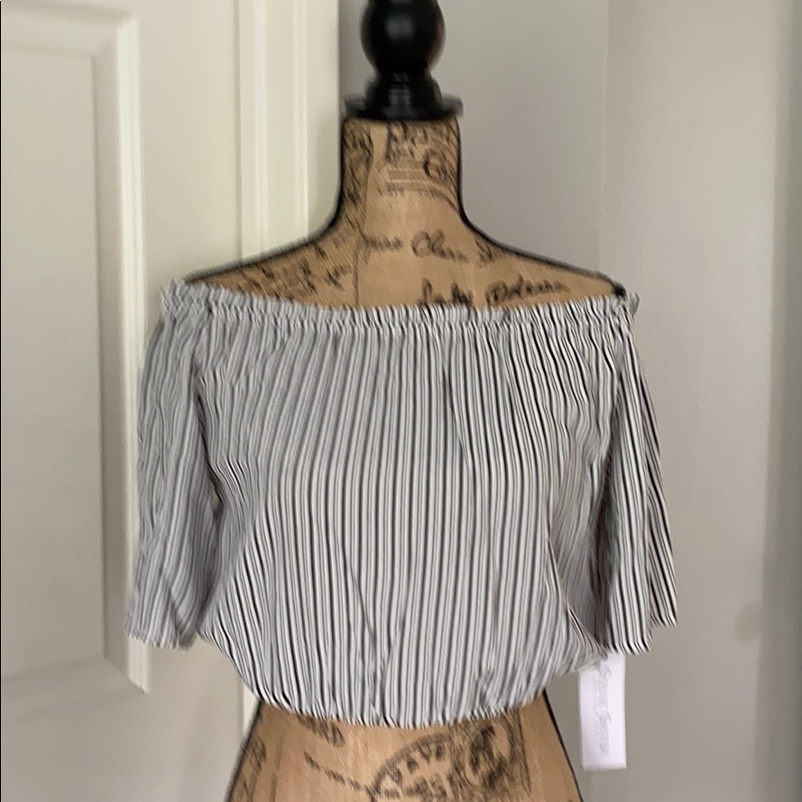 Black & White Striped Top. Nwt By Stevie Sister.